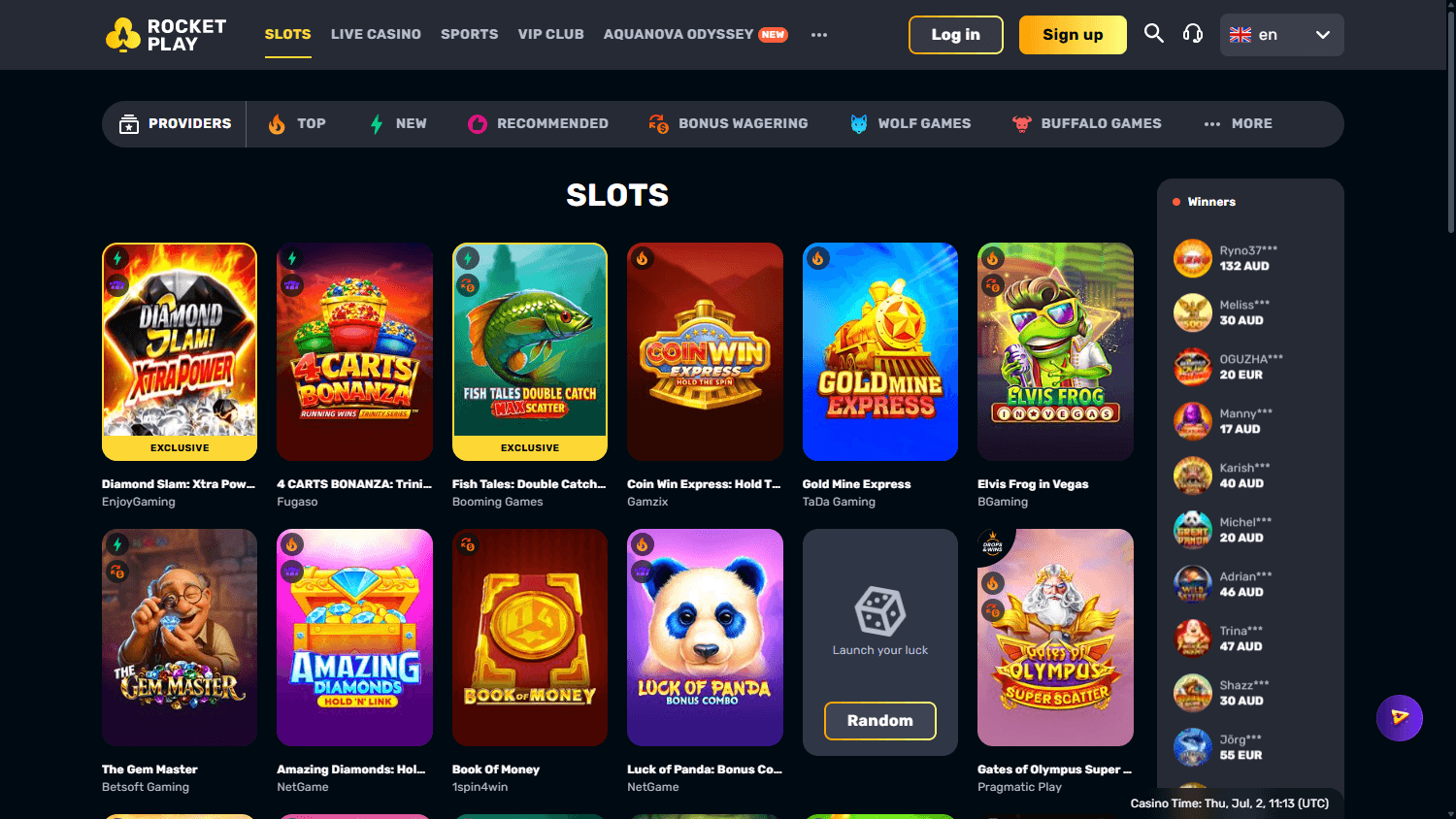 RocketPlay Cashier / Withdrawals